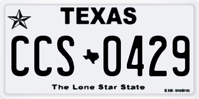 TX license plate CCS0429