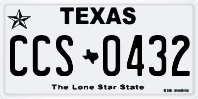 TX license plate CCS0432
