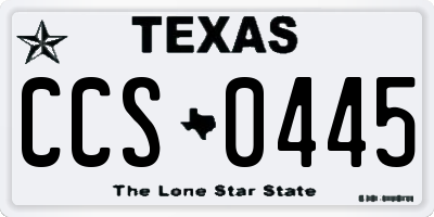TX license plate CCS0445