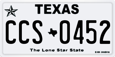 TX license plate CCS0452