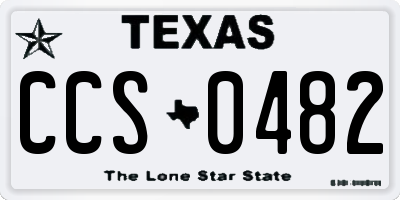 TX license plate CCS0482