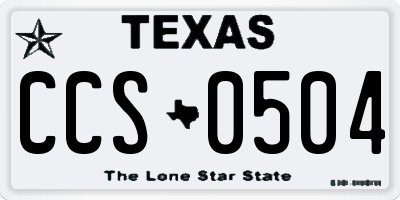 TX license plate CCS0504