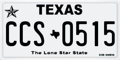 TX license plate CCS0515