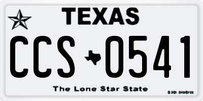 TX license plate CCS0541