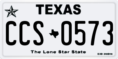 TX license plate CCS0573