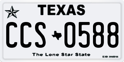 TX license plate CCS0588