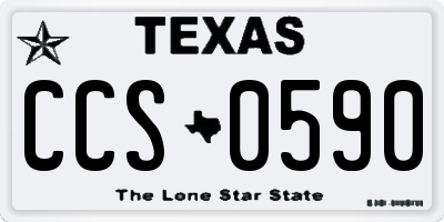 TX license plate CCS0590