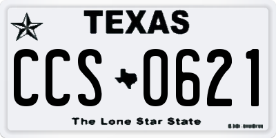 TX license plate CCS0621
