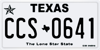 TX license plate CCS0641