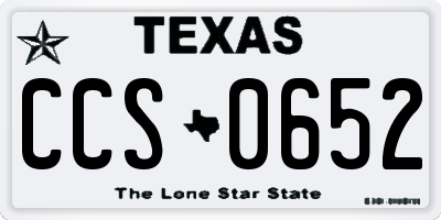TX license plate CCS0652