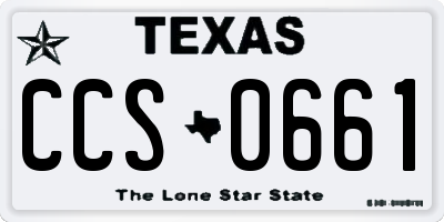 TX license plate CCS0661