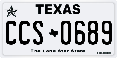 TX license plate CCS0689