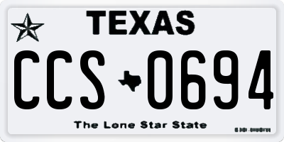 TX license plate CCS0694