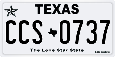 TX license plate CCS0737