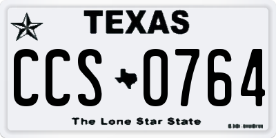 TX license plate CCS0764