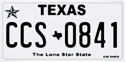 TX license plate CCS0841