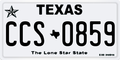 TX license plate CCS0859