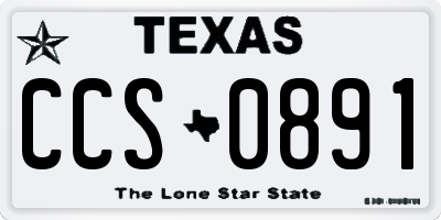 TX license plate CCS0891