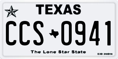 TX license plate CCS0941
