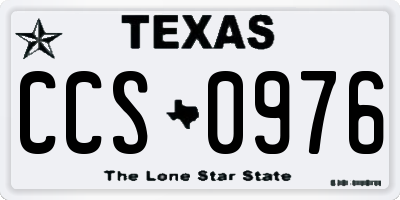 TX license plate CCS0976