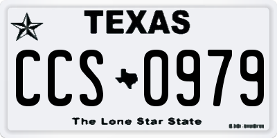 TX license plate CCS0979