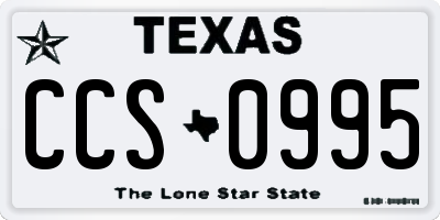 TX license plate CCS0995