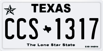 TX license plate CCS1317