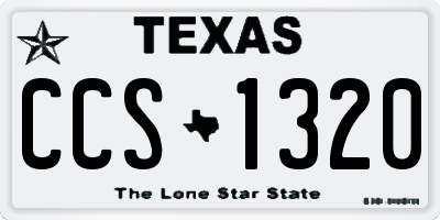 TX license plate CCS1320