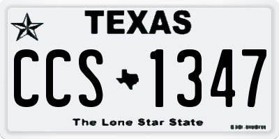 TX license plate CCS1347