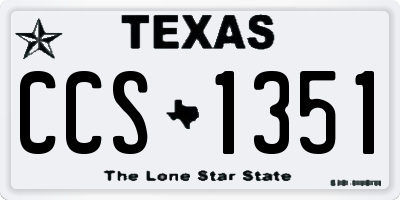 TX license plate CCS1351