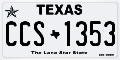 TX license plate CCS1353