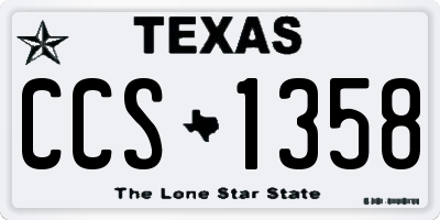 TX license plate CCS1358