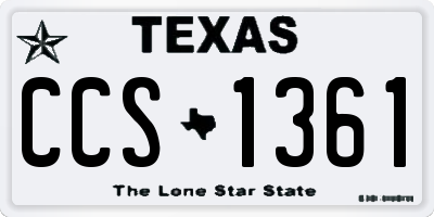 TX license plate CCS1361