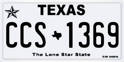 TX license plate CCS1369