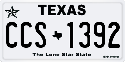 TX license plate CCS1392