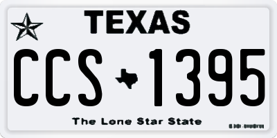 TX license plate CCS1395