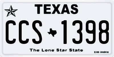 TX license plate CCS1398