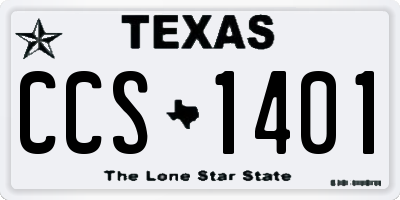 TX license plate CCS1401