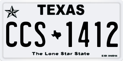 TX license plate CCS1412