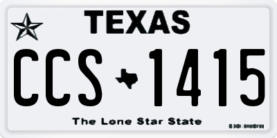 TX license plate CCS1415