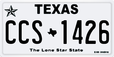 TX license plate CCS1426