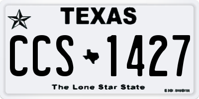 TX license plate CCS1427