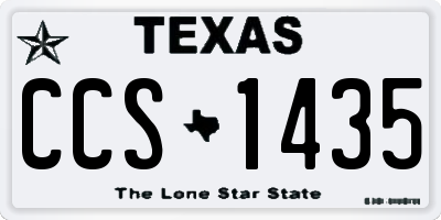 TX license plate CCS1435