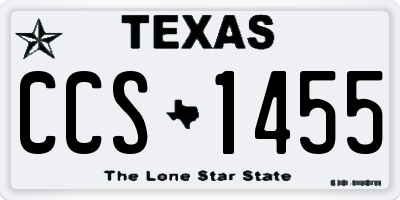 TX license plate CCS1455