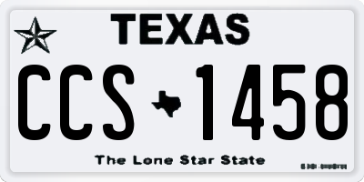 TX license plate CCS1458
