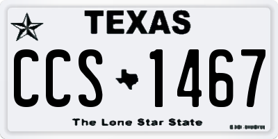 TX license plate CCS1467