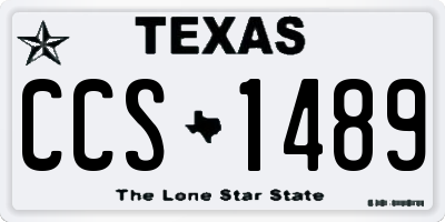 TX license plate CCS1489
