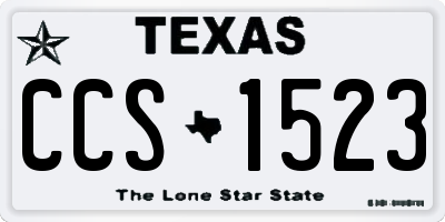 TX license plate CCS1523