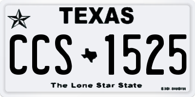 TX license plate CCS1525