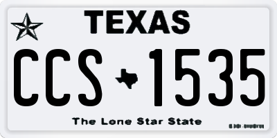 TX license plate CCS1535